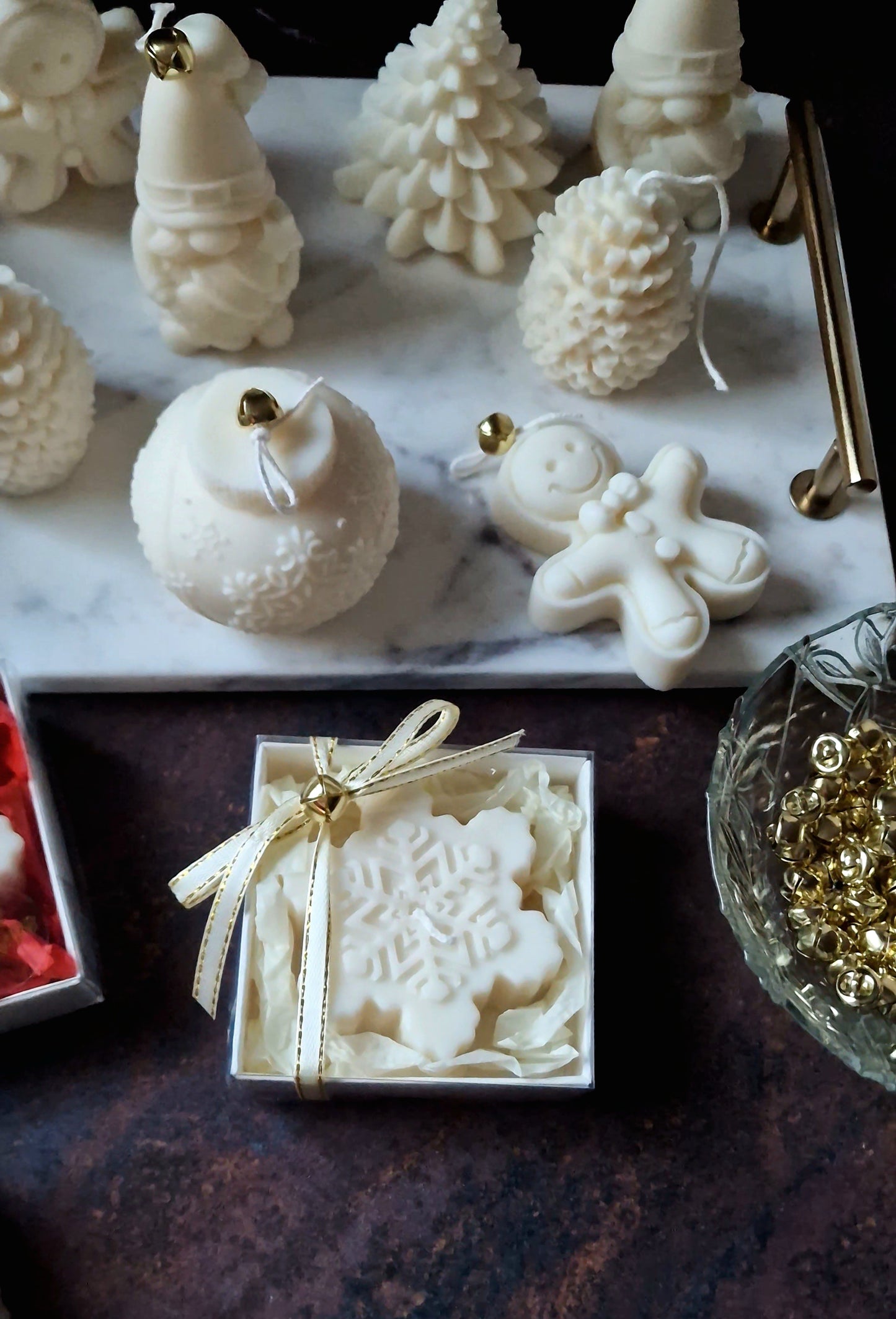 Lumanare Craciun -Fulg de nea