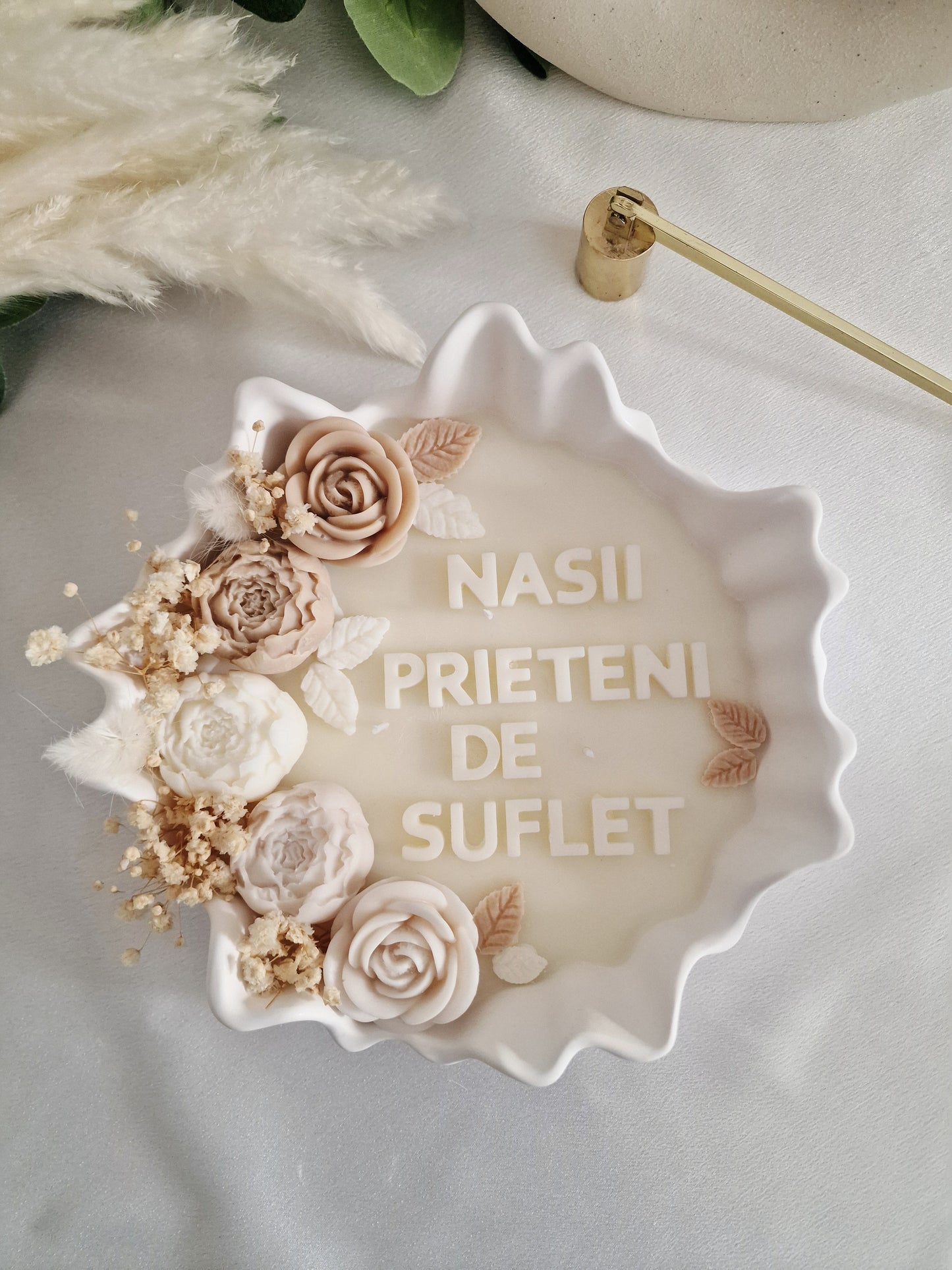 Lumanare cu Mesaj in Vas Ceramic Mare