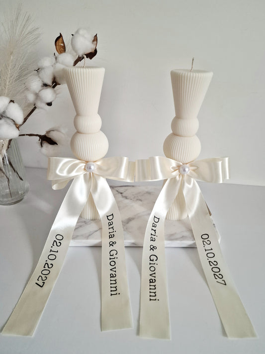 Lumanare festiva pentru nunta sau botez