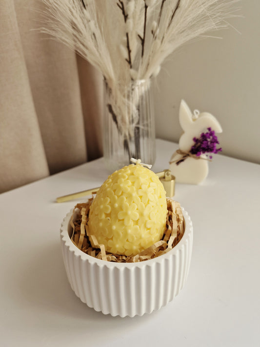 Lumanare Decor Ou de Paste in Vas ceramic