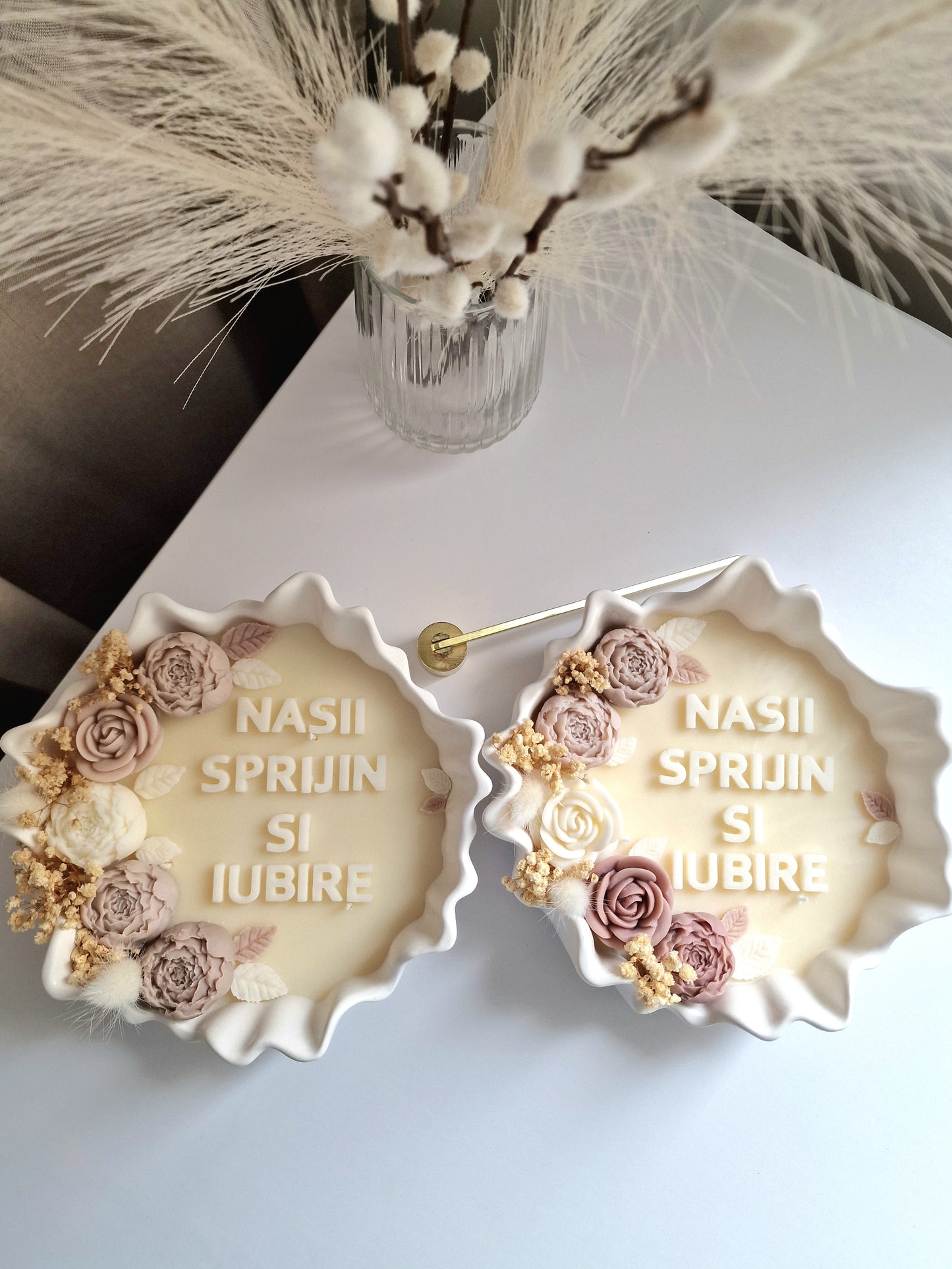 Lumanare cu Mesaj in Vas Ceramic Mare