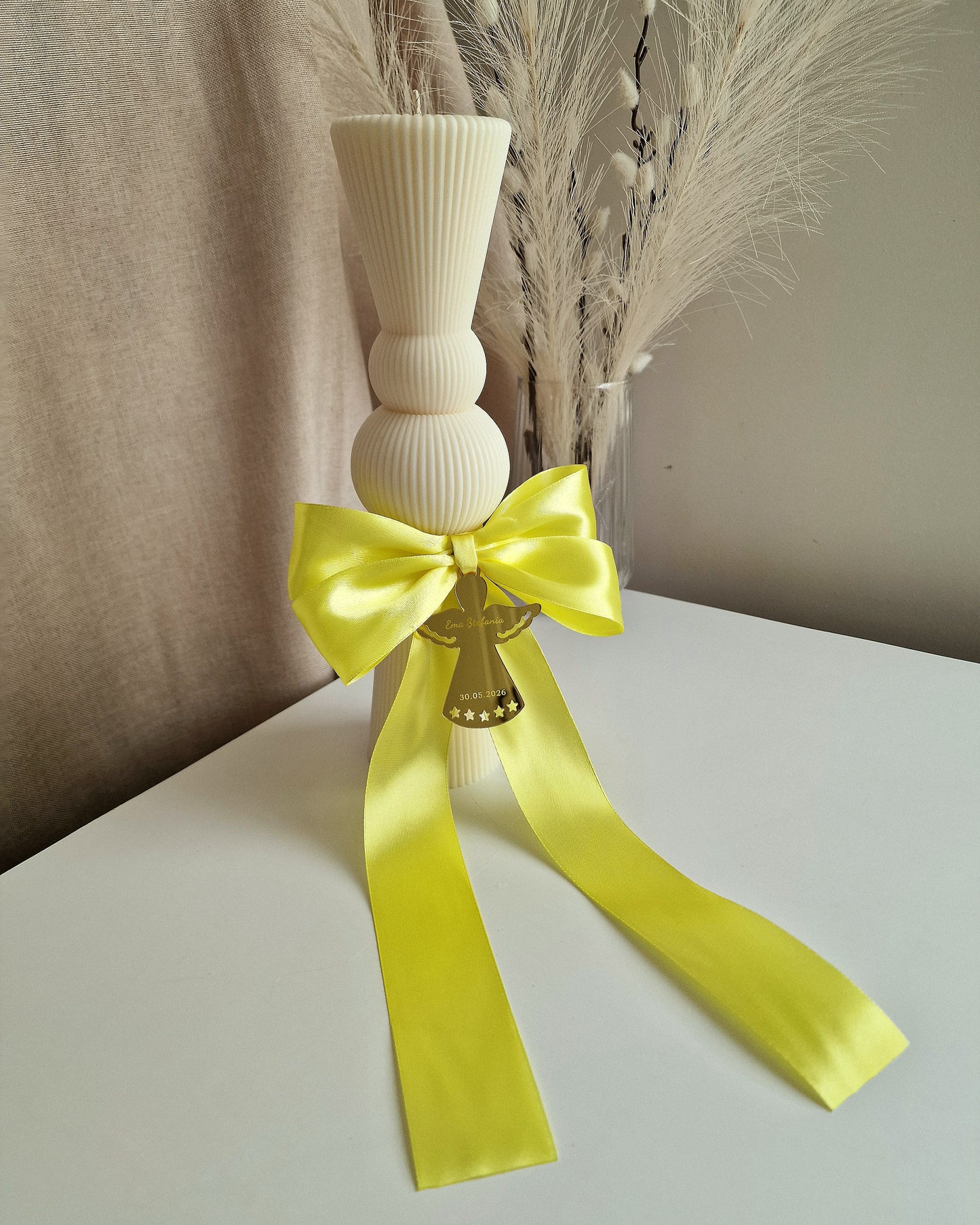 Lumanare festiva pentru nunta sau botez
